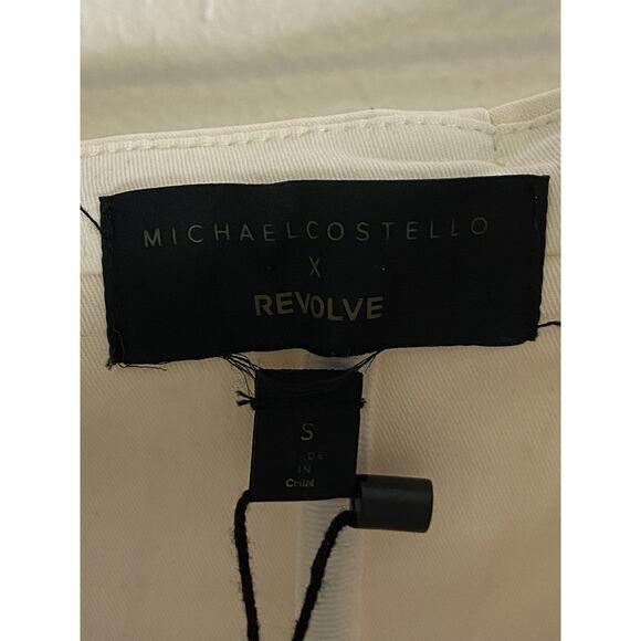 Michael Costello x REVOLVE Sara Midi Dress Strapless Surplice Ivory White Small - Picture 12 of 12